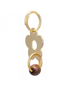 Pingente Dourado Margarida E Imbuia