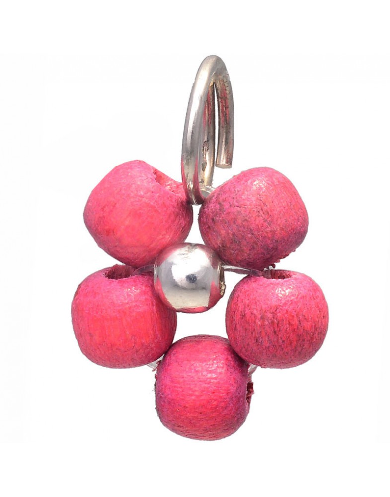 Pingente Prateado Flor De Pau Brasil
