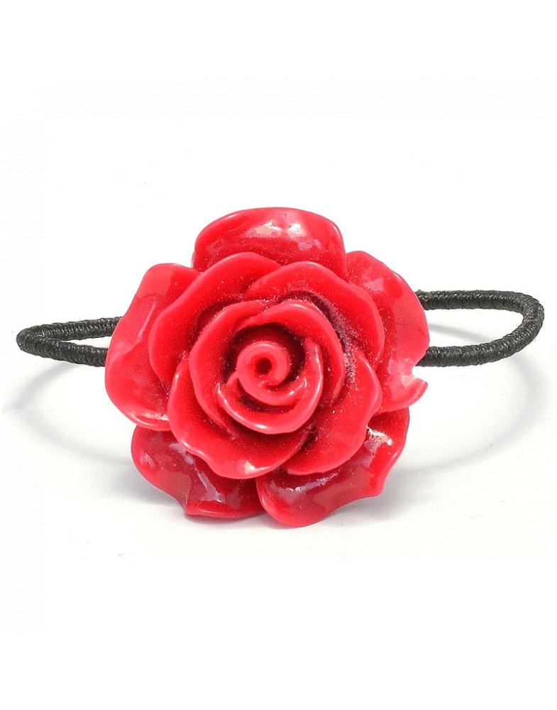Elástico De Cabelo Rosa De Resina