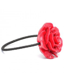 Elástico De Cabelo Rosa De Resina