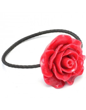 Elástico De Cabelo Rosa De Resina