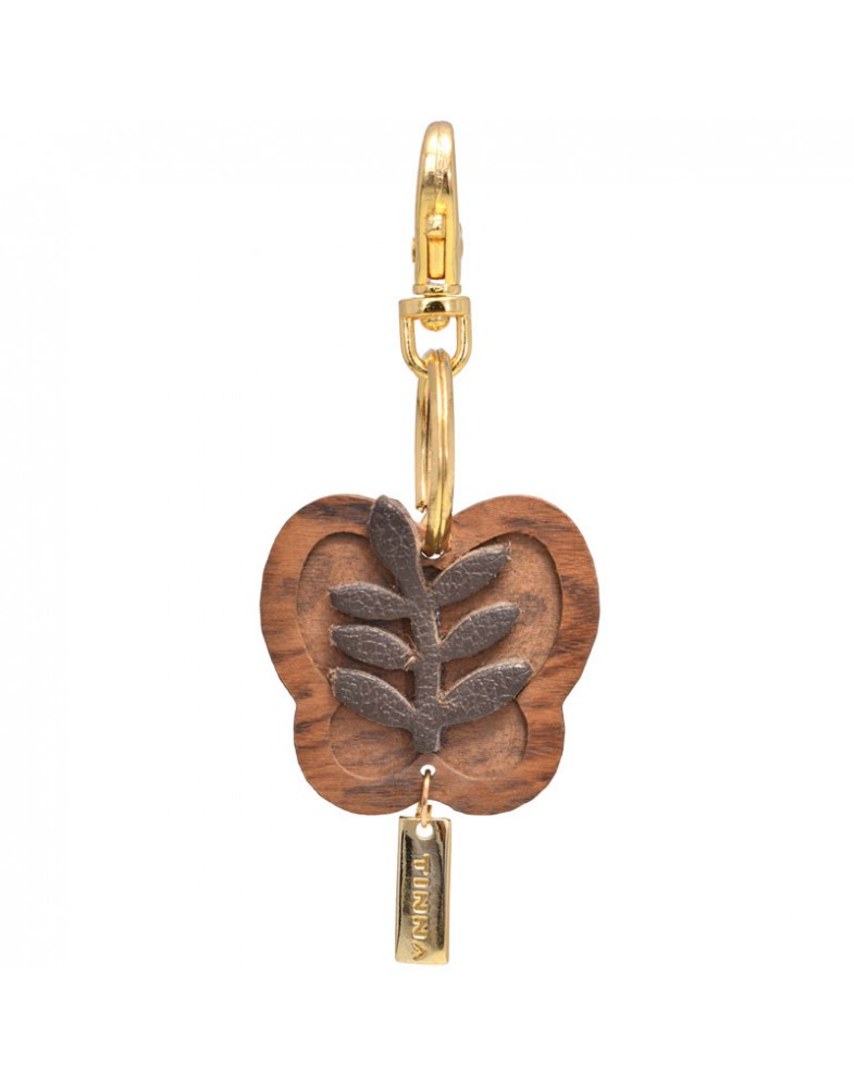 Chaveiro Dourado Borboleta Flor