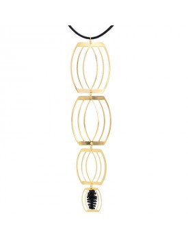 Colar Dourado Balões Com Silicone