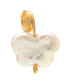 Pingente Dourado Borboleta Madrepérola