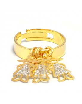 Anel Dourado Meninas Tripla