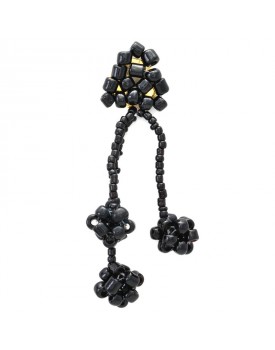 Brinco Dourado Cacho Preto
