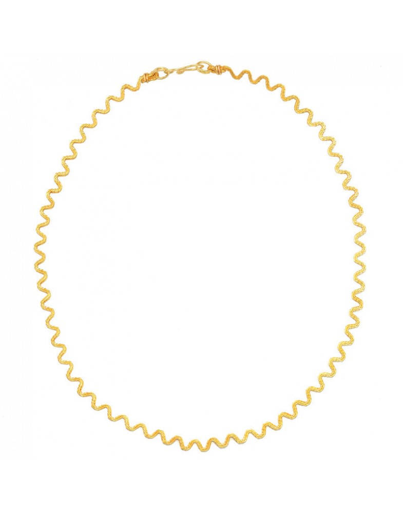 Colar Dourado Zig Zag
