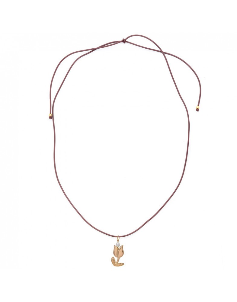 Colar Dourado Tulipa