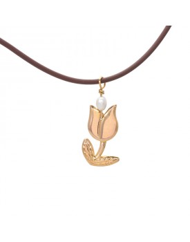 Colar Dourado Tulipa