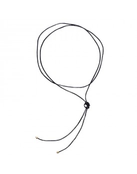 Colar Dourado Silicone Preto