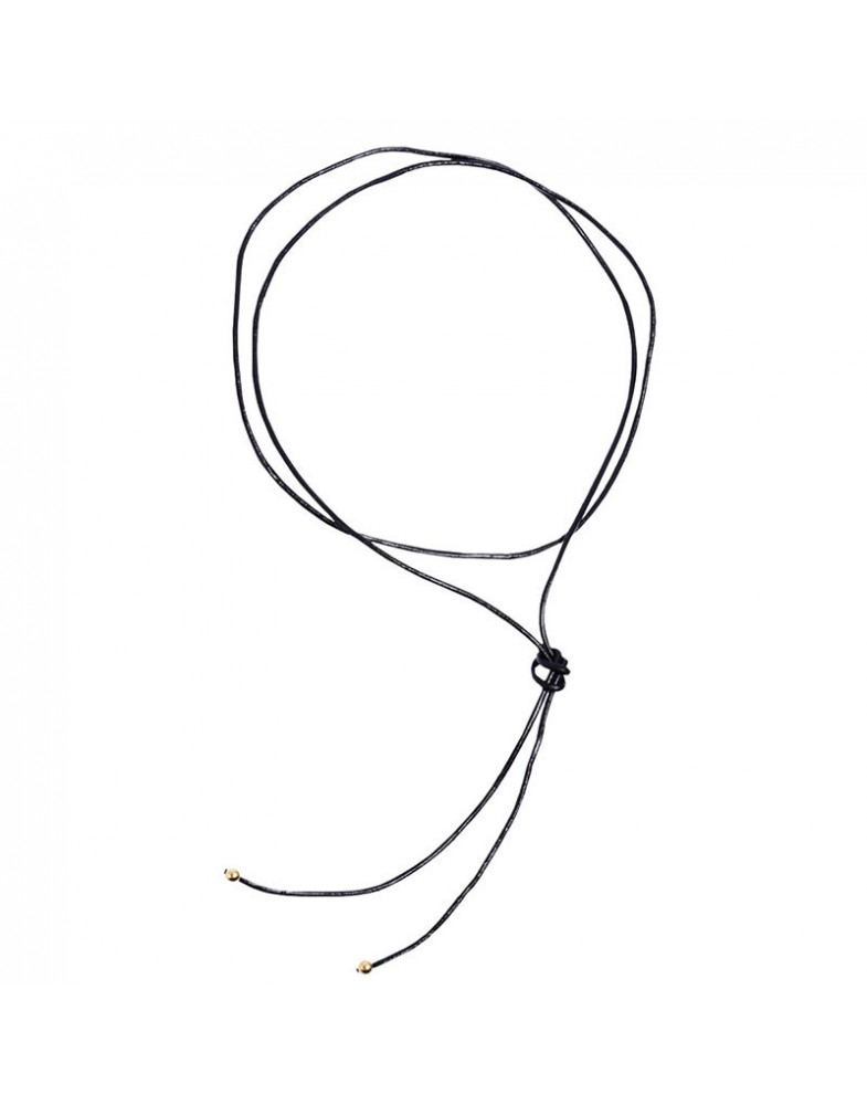 Colar Dourado Silicone Preto