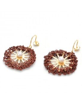 Brinco Dourado Mandala  Barroca