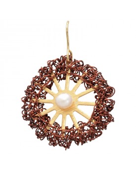 Brinco Dourado Mandala  Barroca