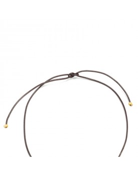 Colar Dourado Folhas Bege