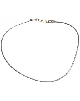 Colar Dourado Silicone Cinza