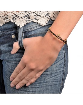 Pulseira Trançada Dourada Menino